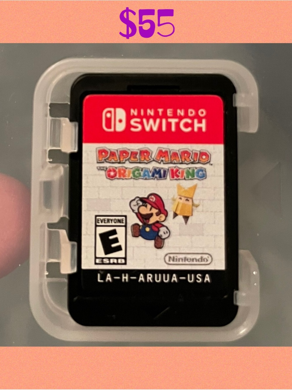 Nintendo Switch Paper Mario Origami King Cartridge - Red, White, Black